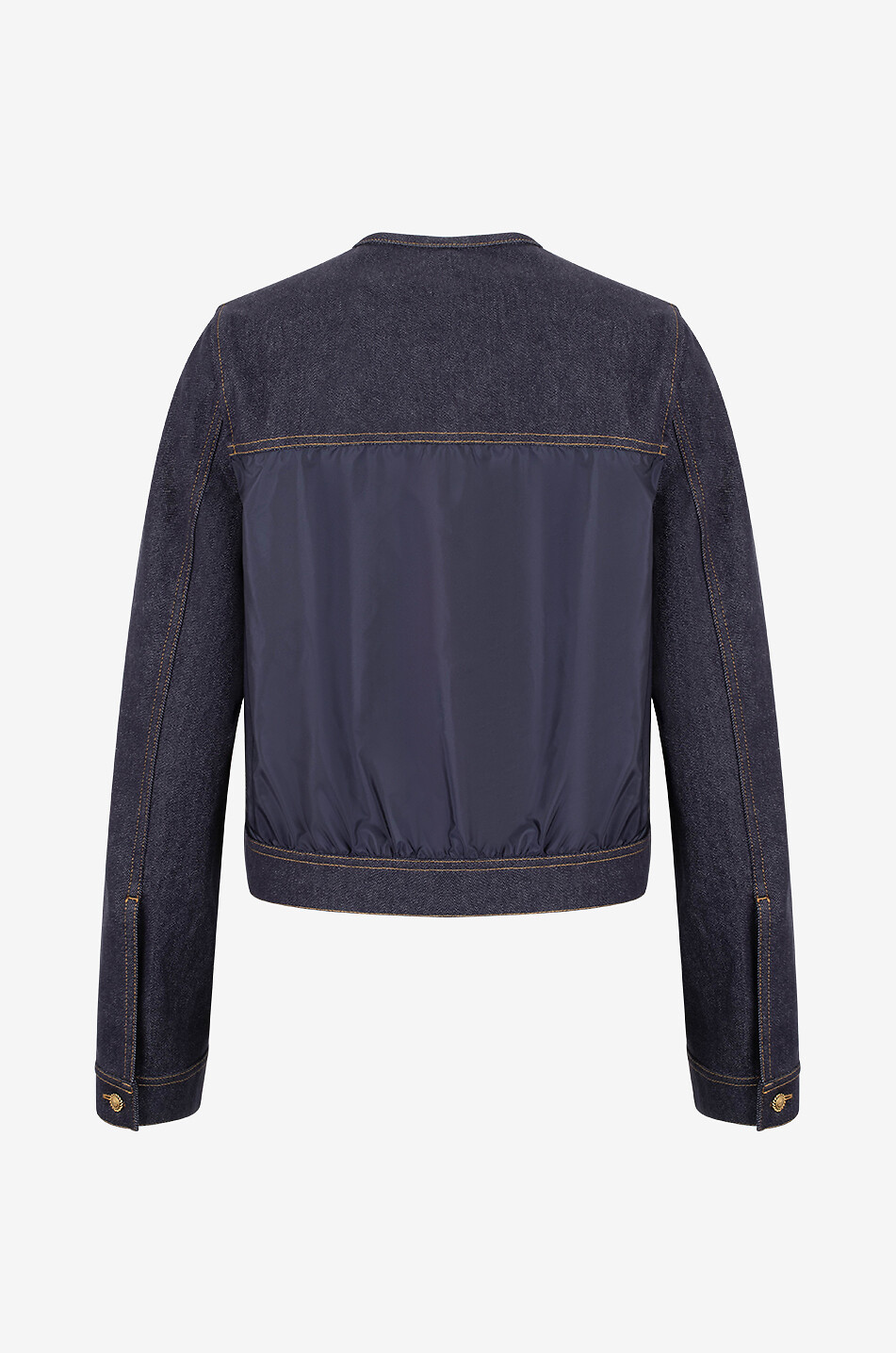 Tencin denim and nylon suit jacket - MONCLER - BLUE - Bongénie