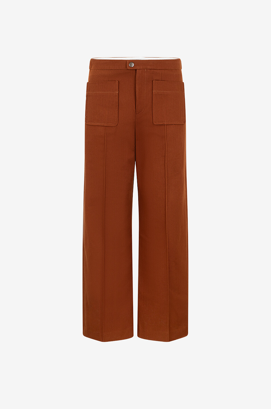 SOEUR Harry wide-leg twill trousers Women BROWN 1