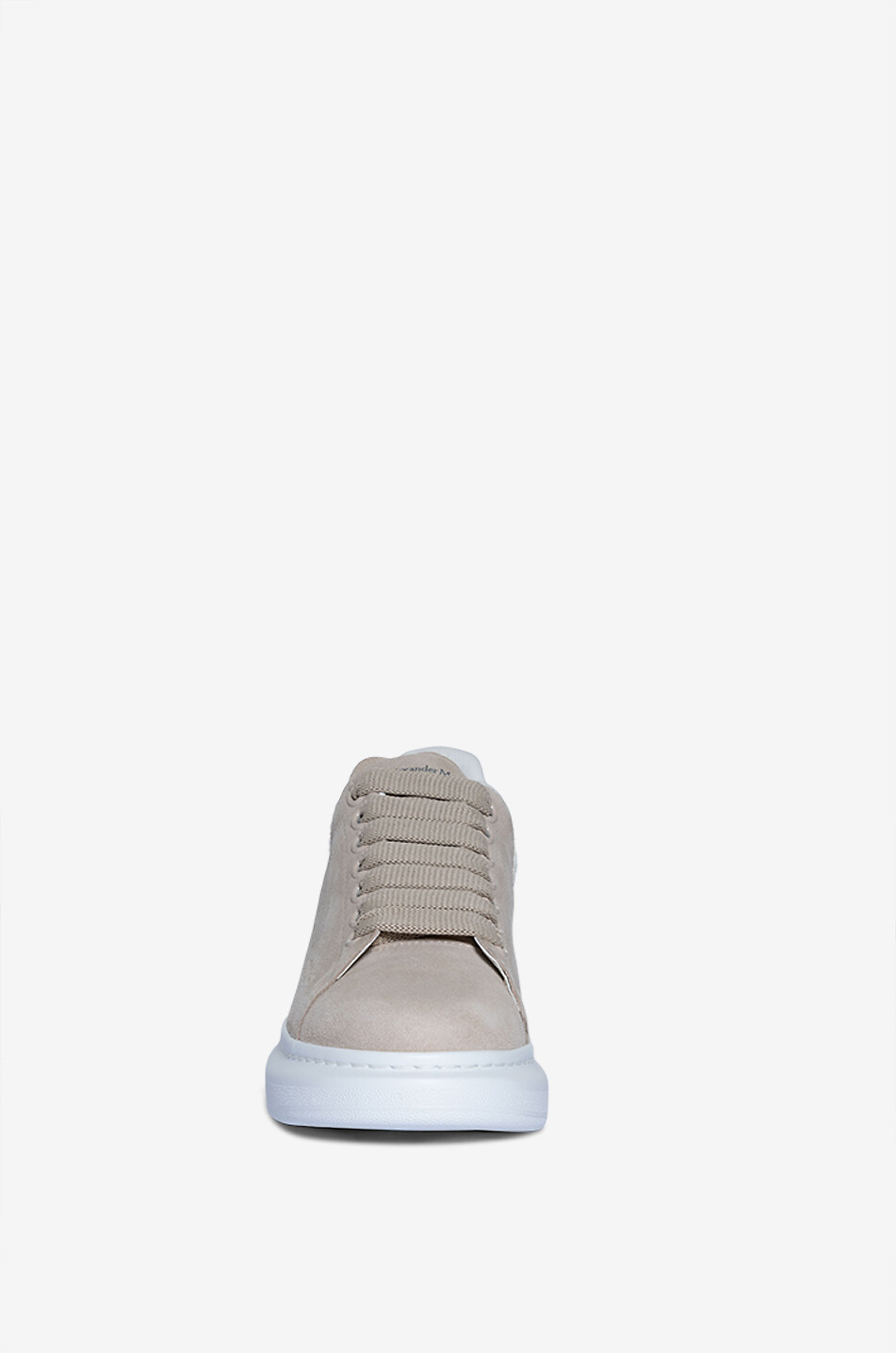 Oversize low-top lace-up suede sneakers