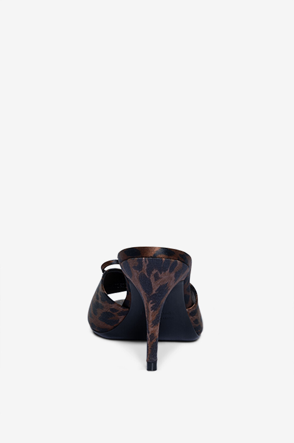 BALENCIAGA Knife Bow 80 heeled leopard satin mules Women BROWN 4