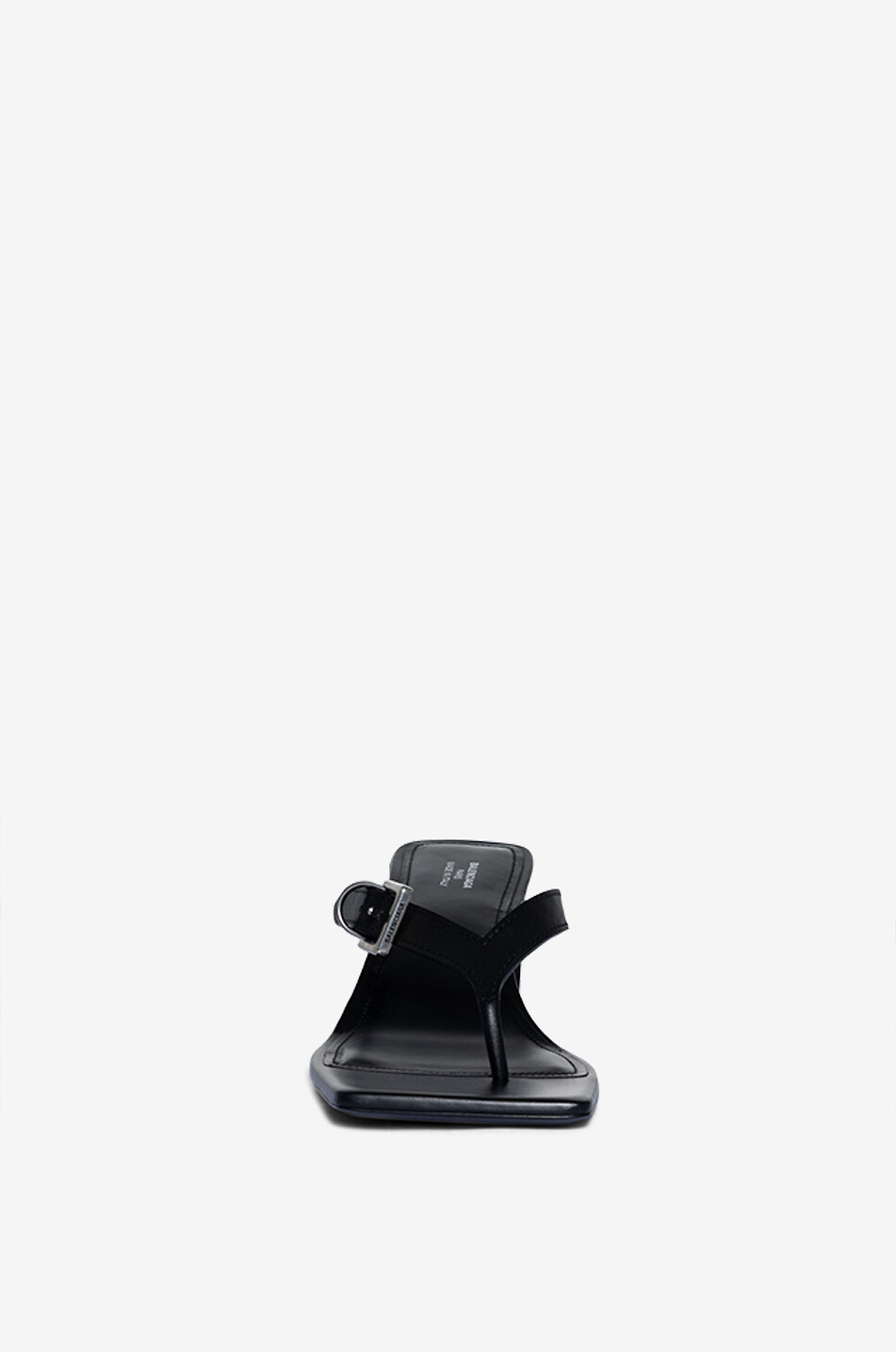 BALENCIAGA Absatz-Pantoletten aus Glattleder mit Zehenriemen Bel Air 50 Damen SCHWARZ 2