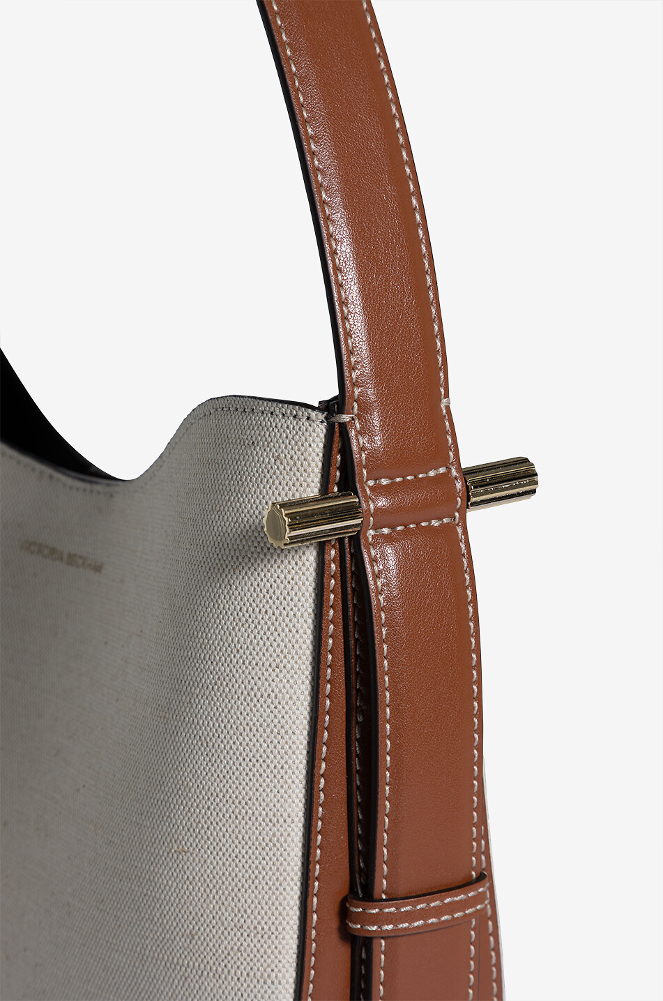 VICTORIA BECKHAM Hobotasche aus Canvas und Glattleder Medium Dia Damen WEISS 5