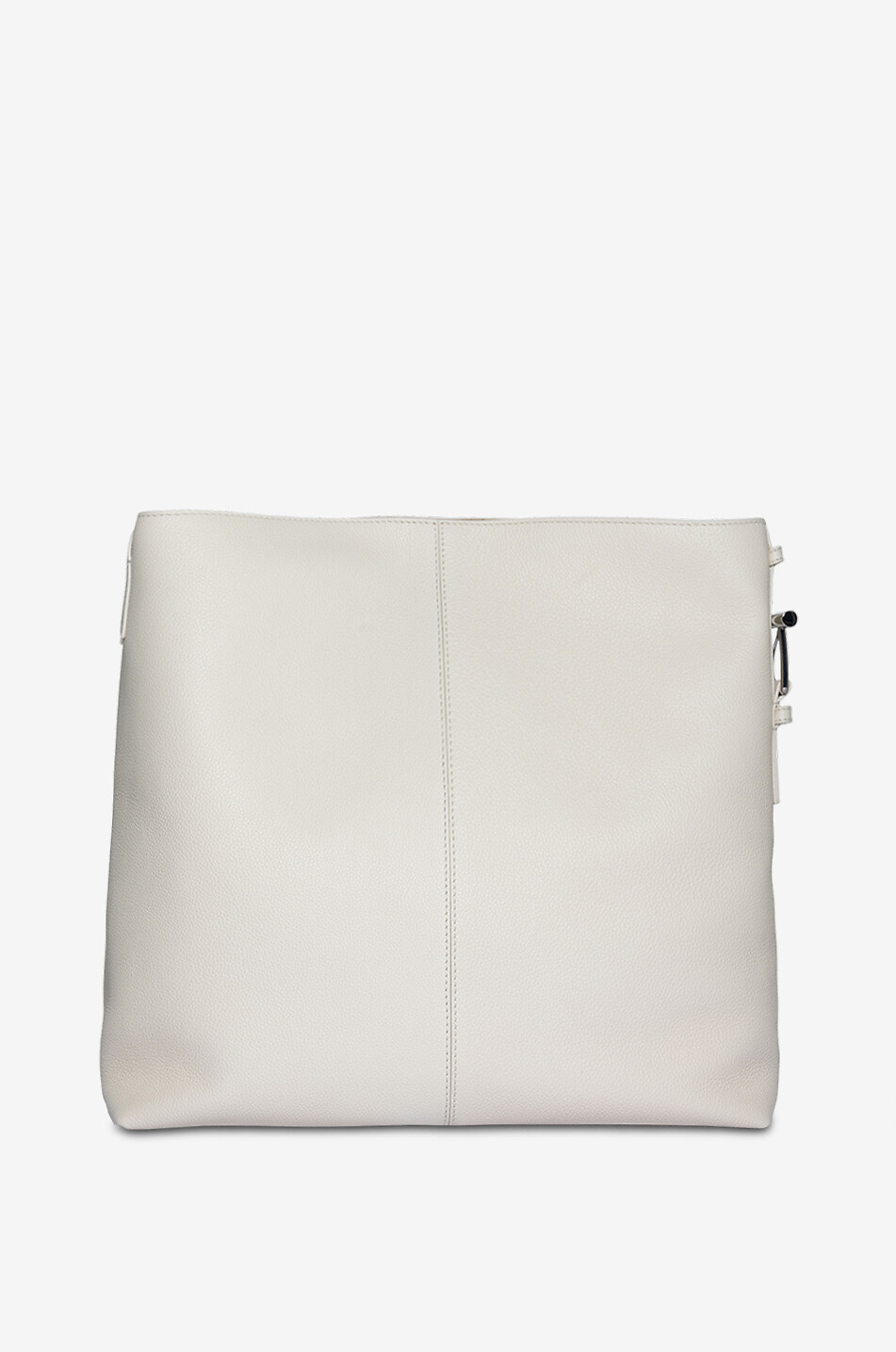 ALEXANDER McQUEEN Sac porté épaule en cuir grainé T-Bar Sling Femme BLANC CASSE 1