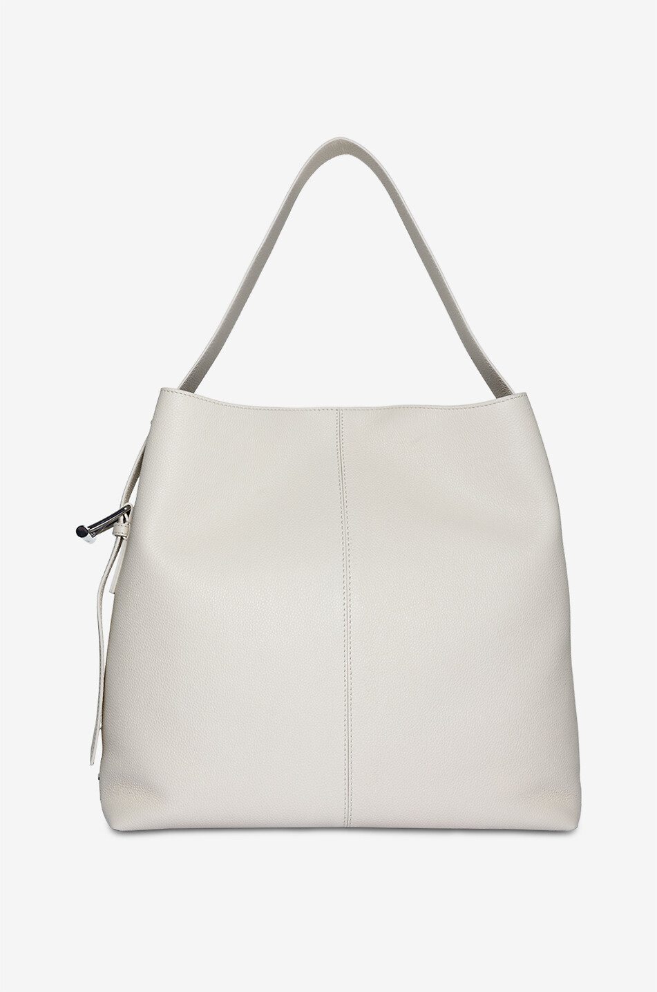ALEXANDER McQUEEN Sac porté épaule en cuir grainé T-Bar Sling Femme BLANC CASSE 3