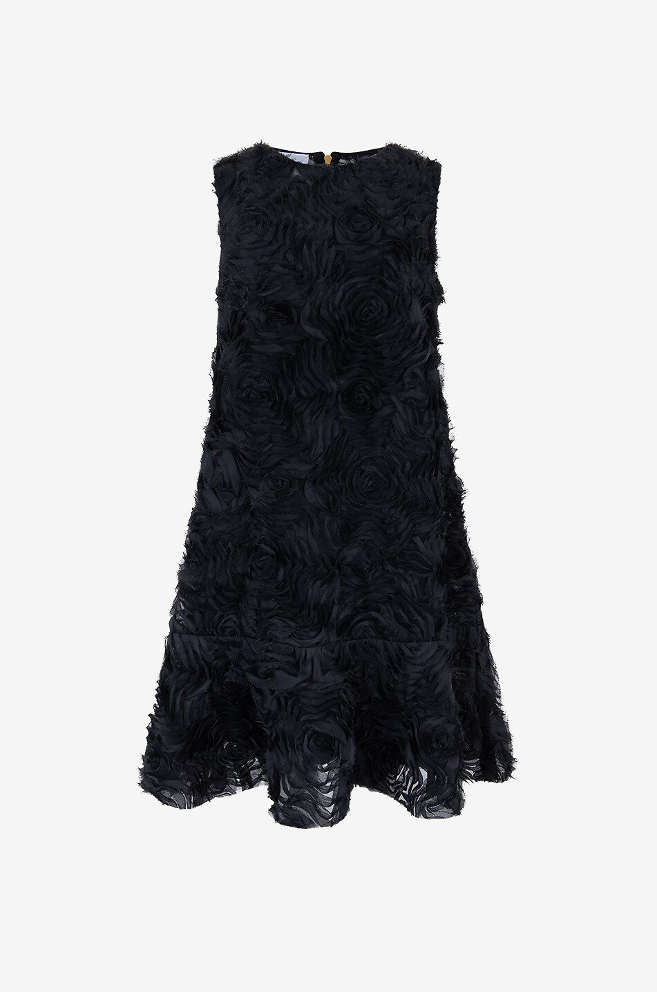 Robe cocktail sans manches à applications Carnation