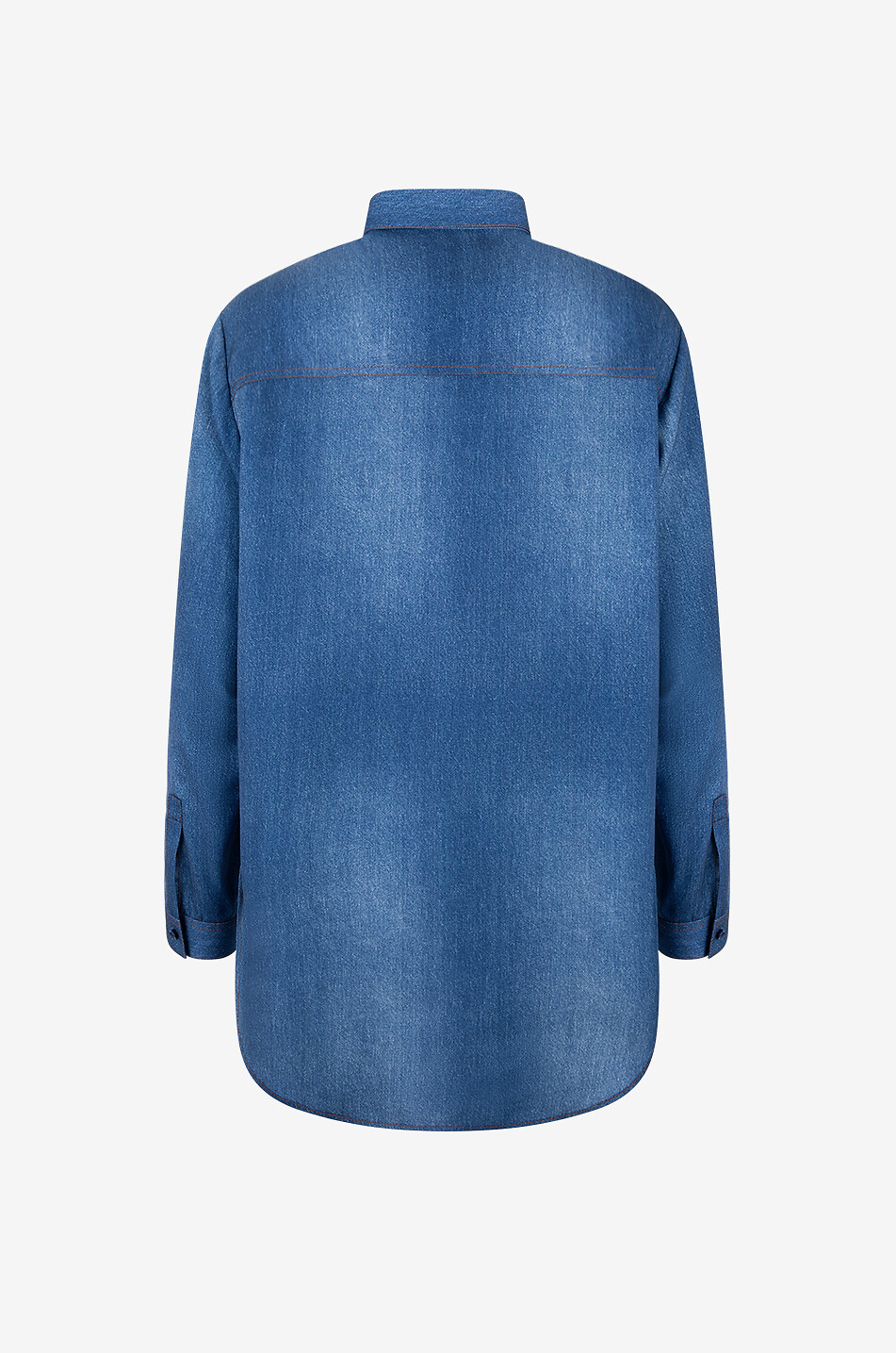 BARBARA BUI Denim effect oversize shirt Women BLUE 2