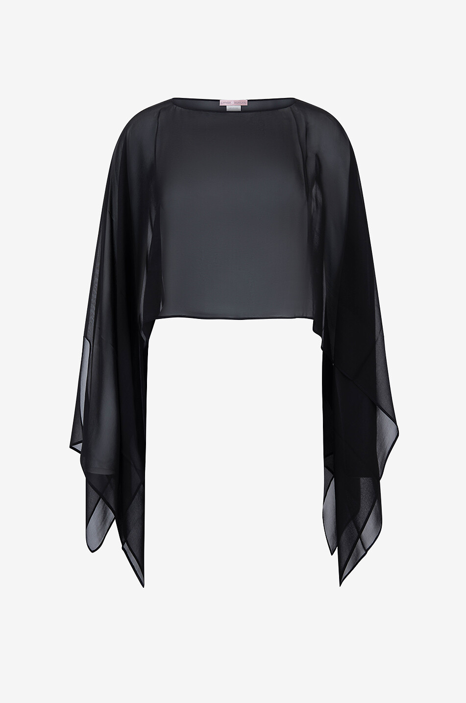 GAYNOR Poncho en voile Iole Femme NOIR 1