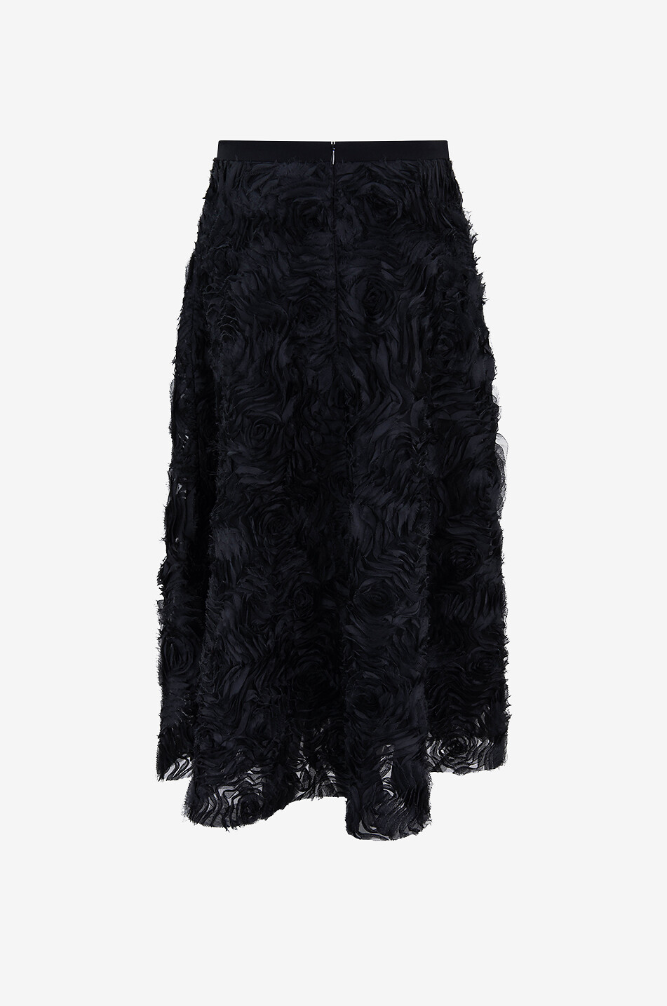 Jupe midi à godets en maille - ALAÏA - NOIR - Bongénie