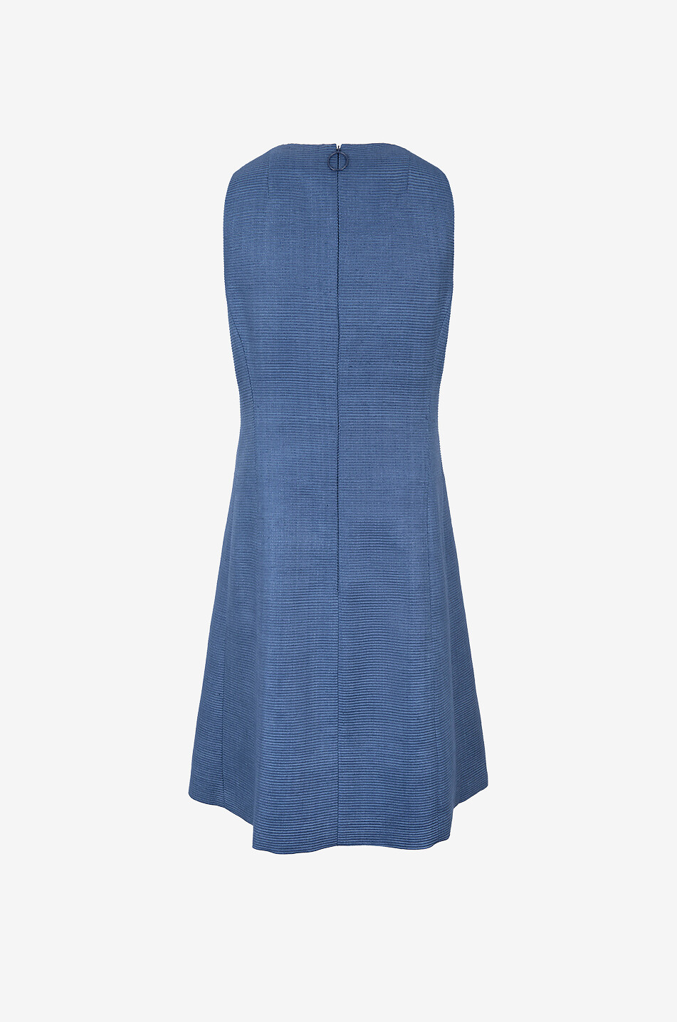 AKRIS PUNTO Ottoman silk twill sleeveless midi dress Women MEDIUM BLUE 2