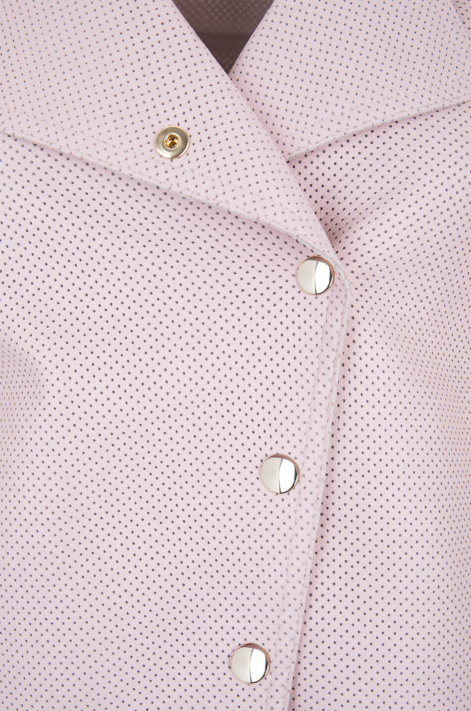 Perforated nappa leather cropped moto jacket