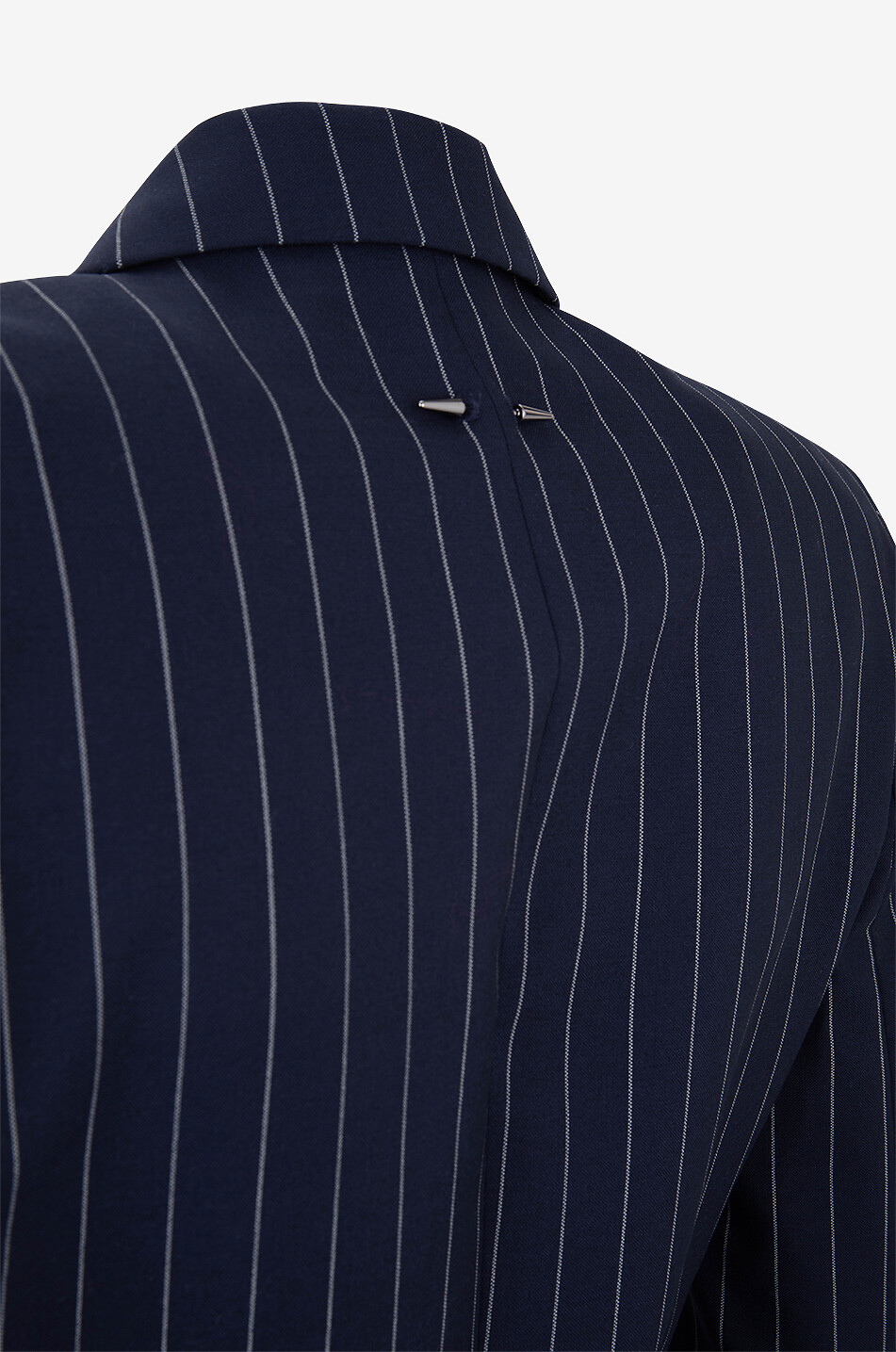 BARBARA BUI Nadelstreifen-Blazer aus Wolle mit Martingalgurt Damen DUNKELBLAU 3