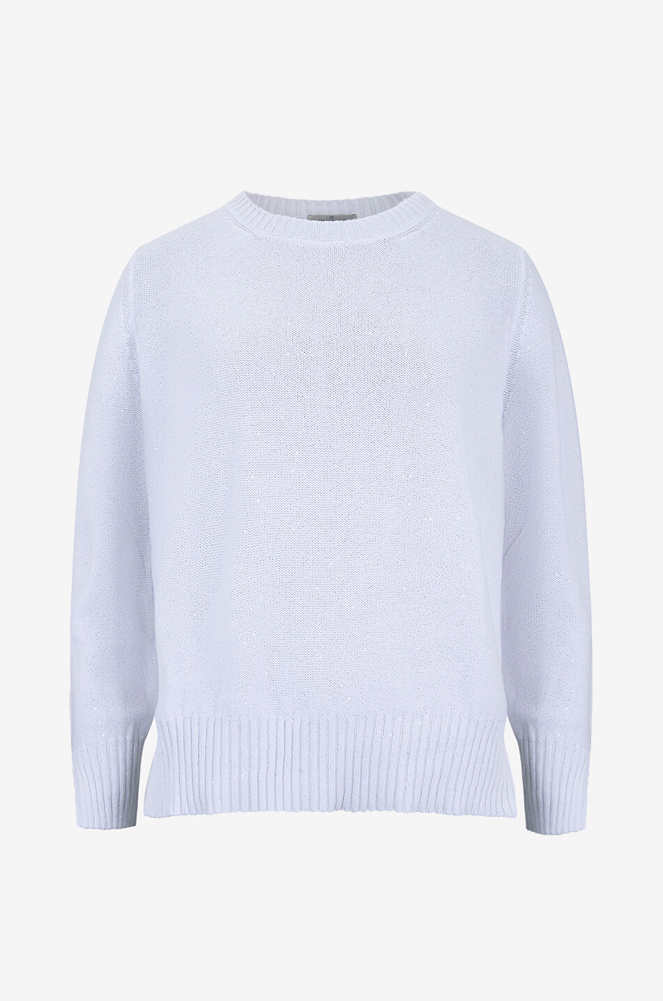 PANICALE Pull en coton à col rond Femme BLANC 1