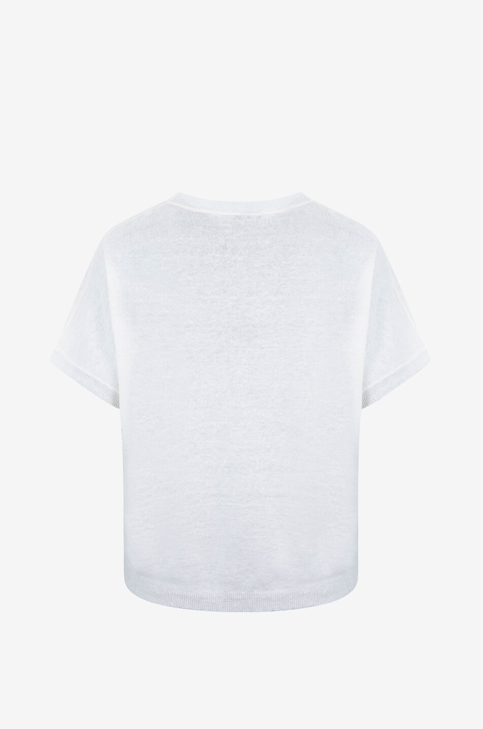 PANICALE Kurzarm-Pullover mit Paillettenblüten Damen WEISS 2