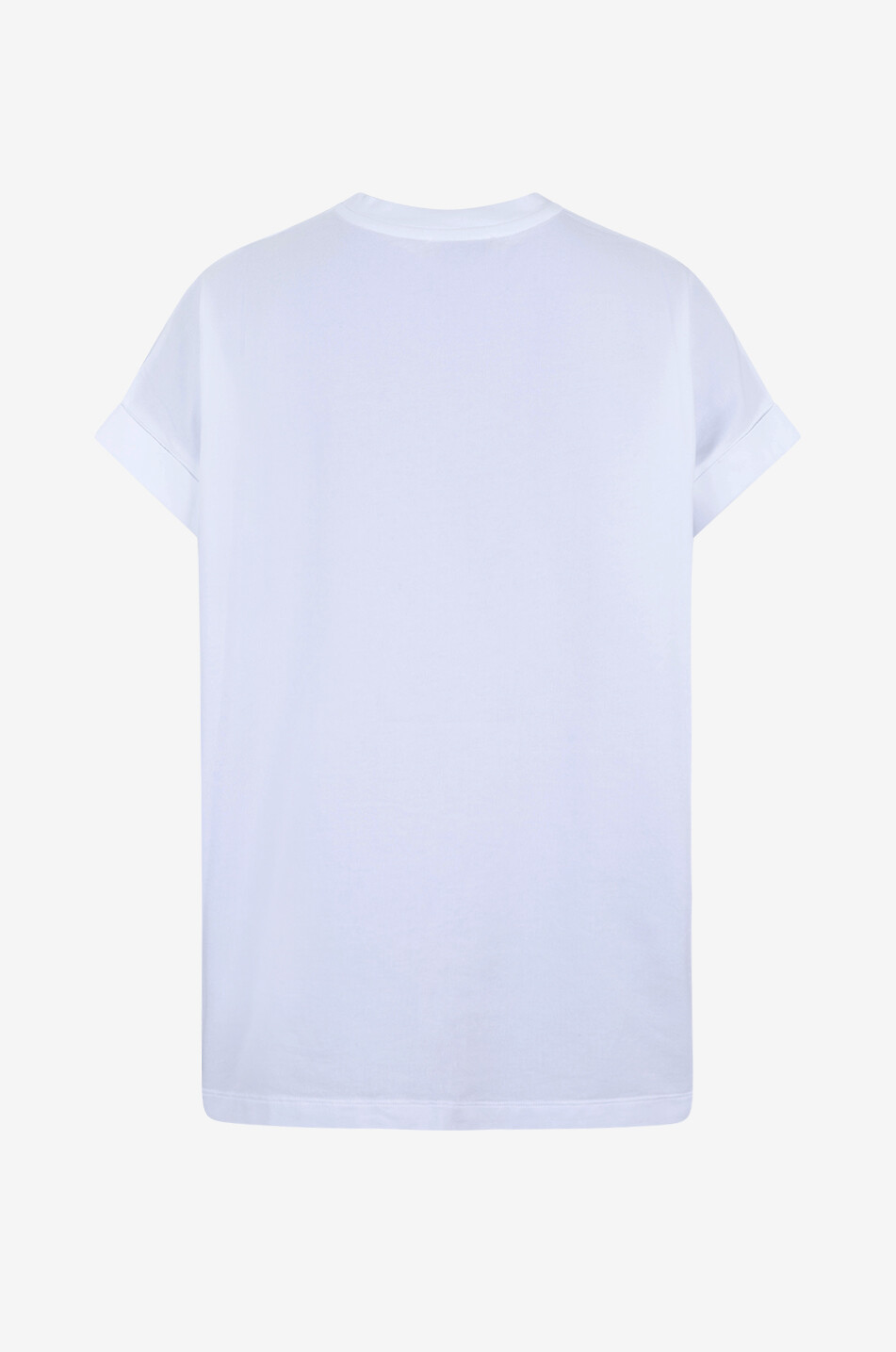 PANICALE Cotton short-sleeved T-shirt with sequins Women WHITE 2
