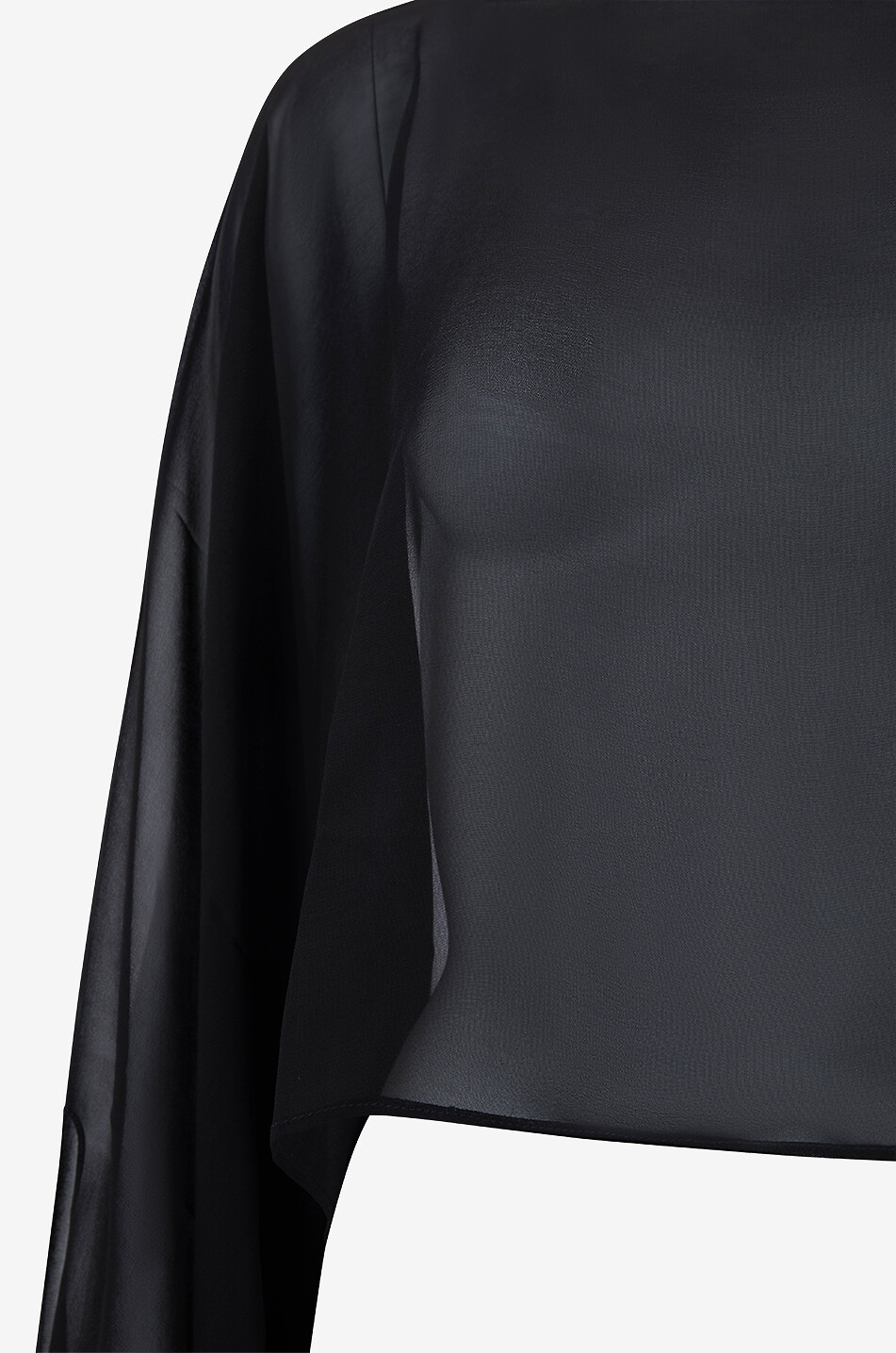 GAYNOR Poncho en voile Iole Femme NOIR 3