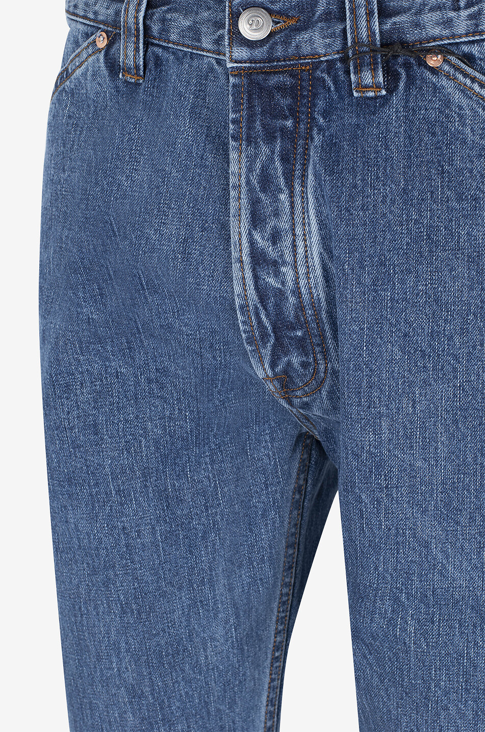 DRAKES Jean fuselé taille haute Bleach Wash Japanese Selvedge Homme BLEU 7
