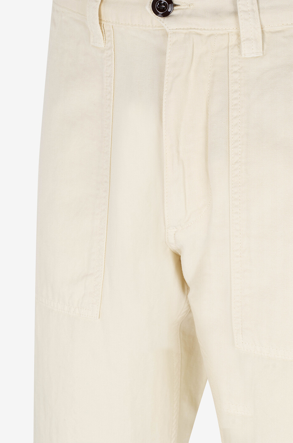 DRAKES Fatigue tapered linen and cotton trousers Men EGGSHELL 3