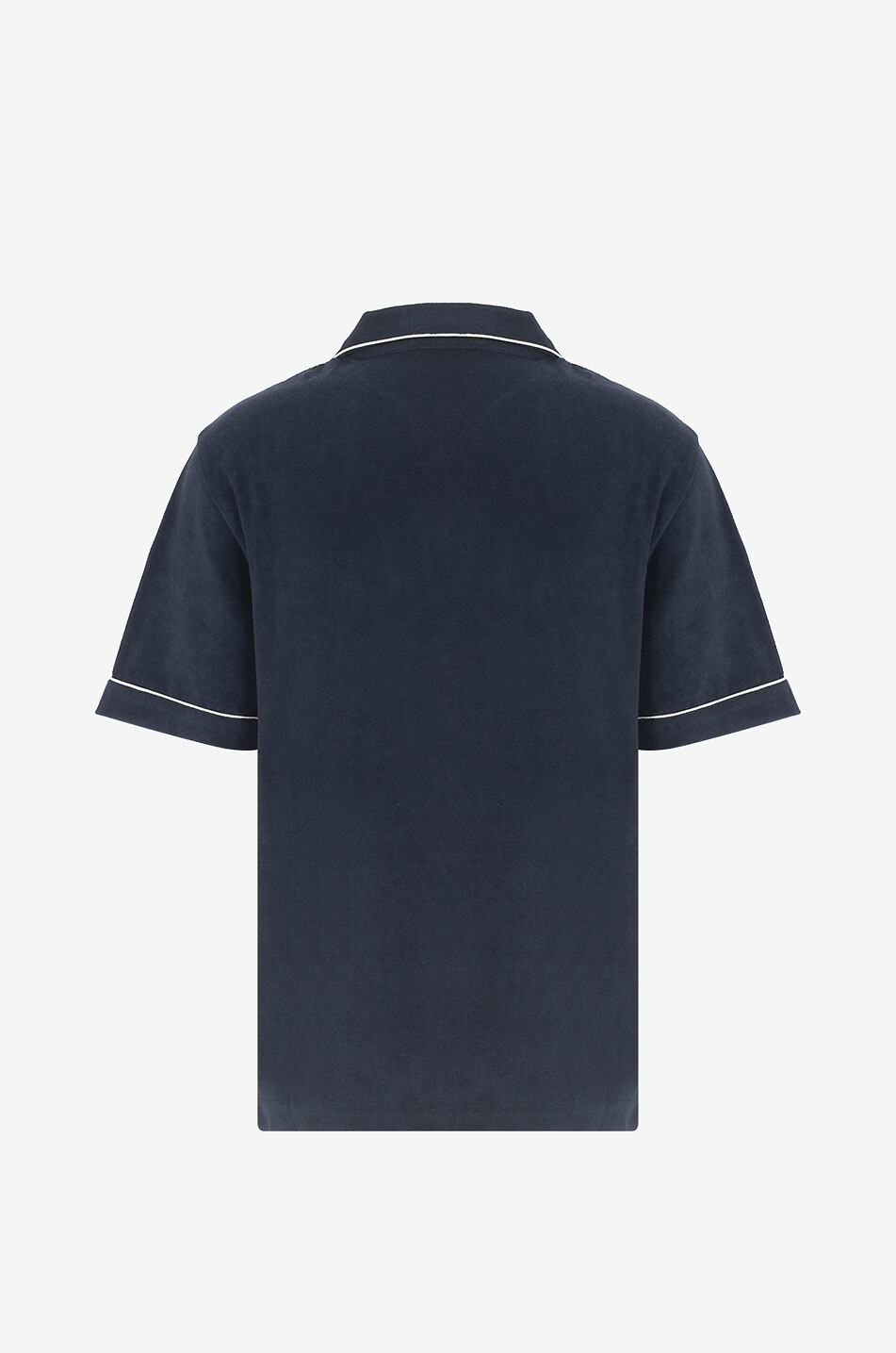 MONCLER Frottee-Polohemd mit Paspeln und Brusttasche Herren BLAU 2