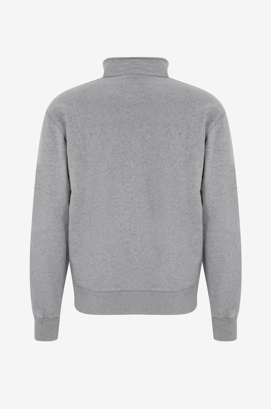 DRAKES Sweat-shirt chiné à poche plaquée Quarter Zip Homme GRIS 2