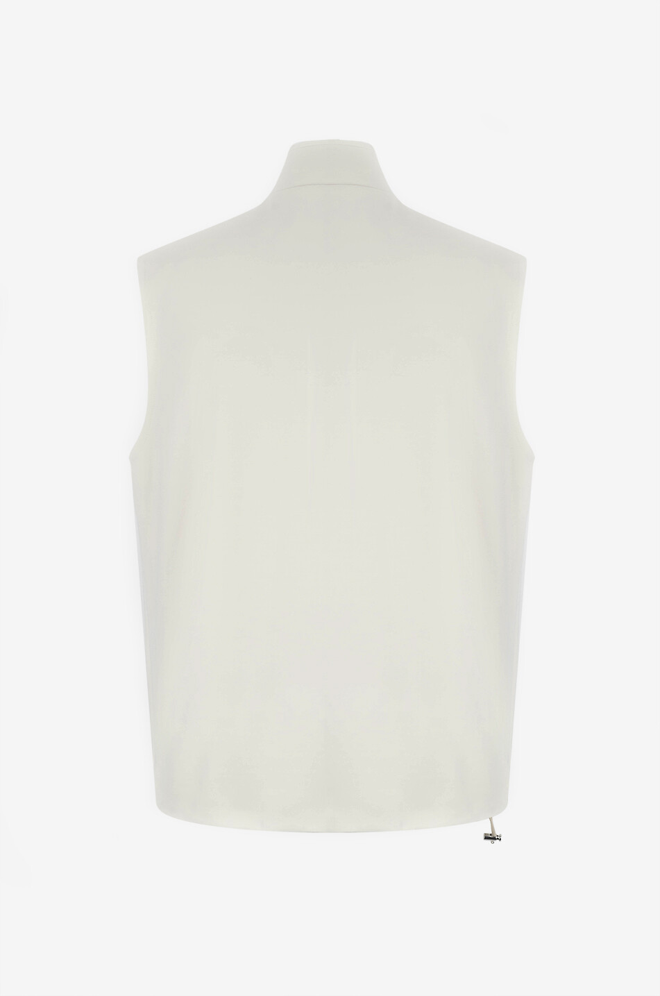 MONCLER Nylon-Weste mit Neoprenfutter und Leder-Logo-Patch Herren WEISS 2