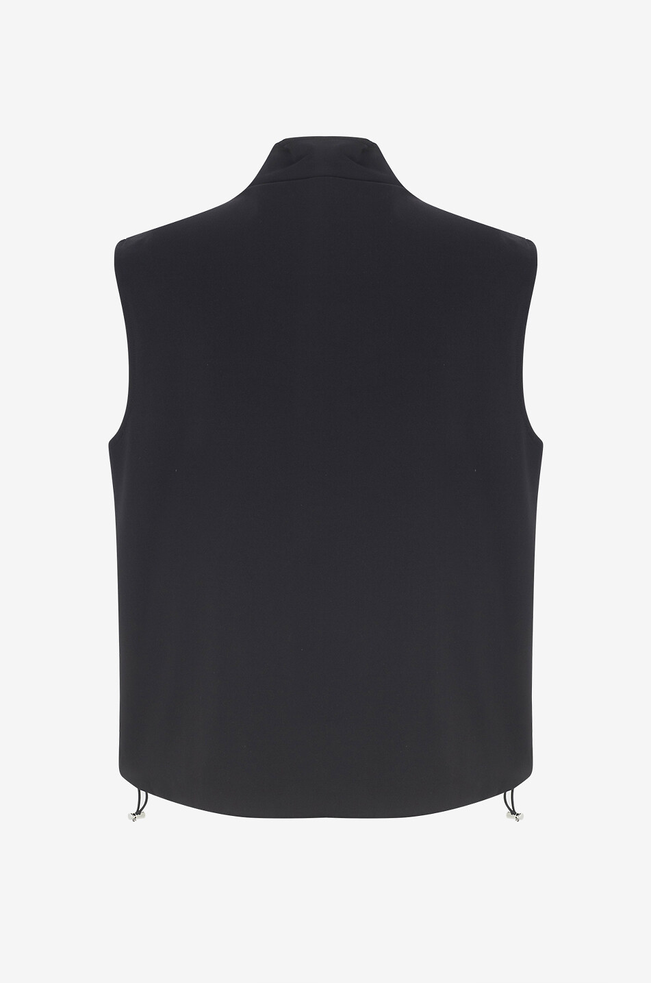 MONCLER Nylon-Weste mit Neoprenfutter und Leder-Logo-Patch Herren SCHWARZ 2