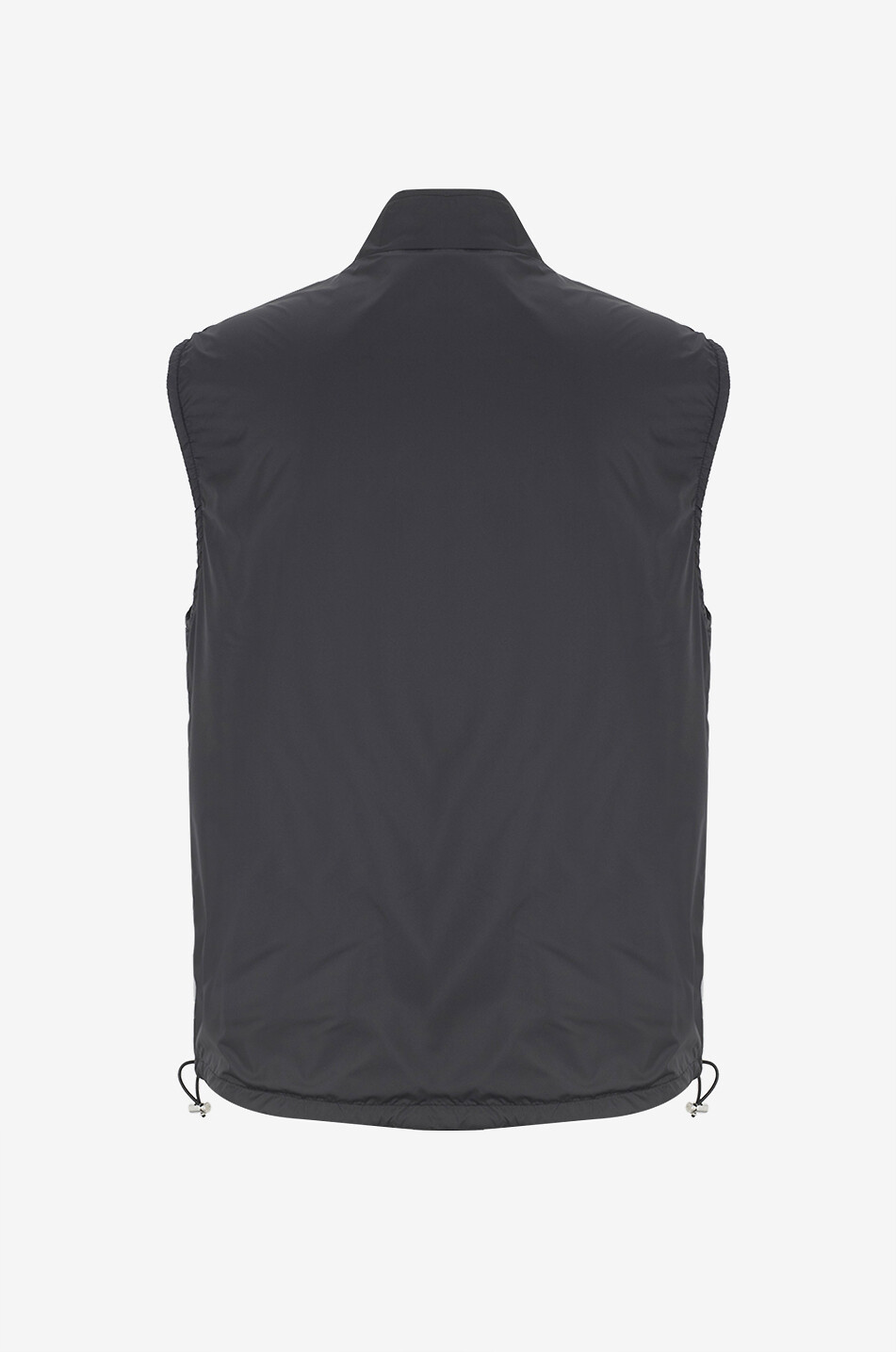 MONCLER Nylon-Weste mit Neoprenfutter und Leder-Logo-Patch Herren SCHWARZ 4