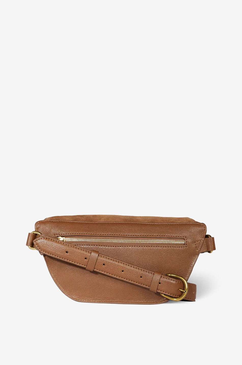 JEROME DREYFUSS Sac banane en daim et cuir grainé Lino Femme MARRON CLAIR 3