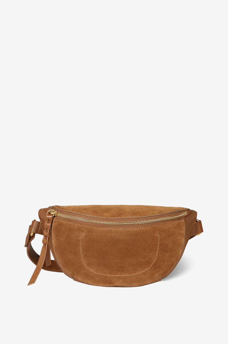 Lino suede and grained leather belt bag