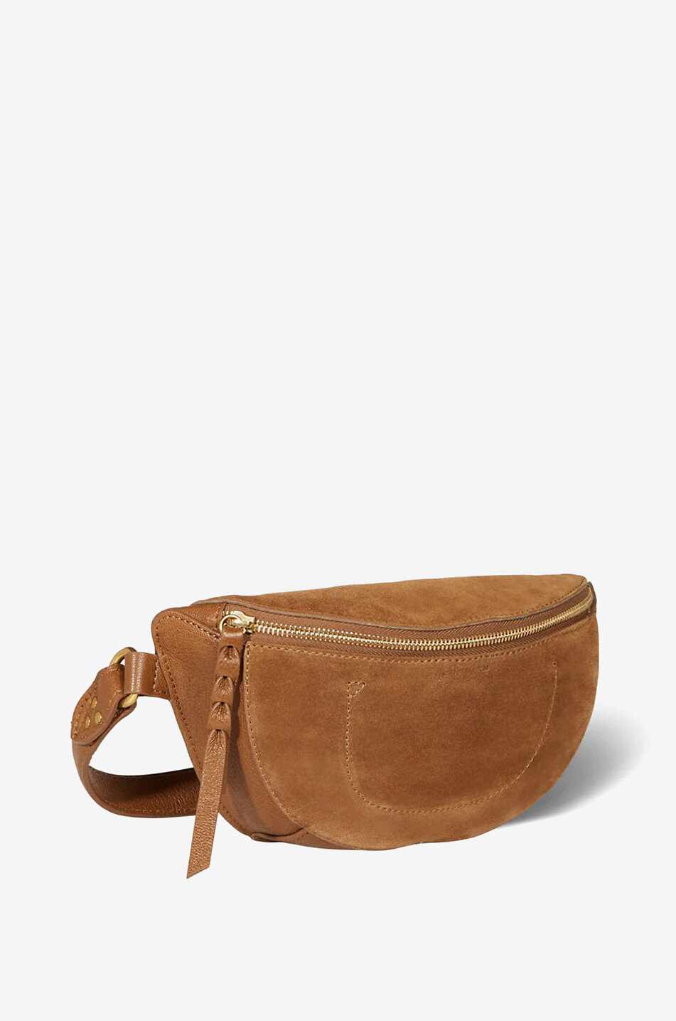 JEROME DREYFUSS Sac banane en daim et cuir grainé Lino Femme MARRON CLAIR 2