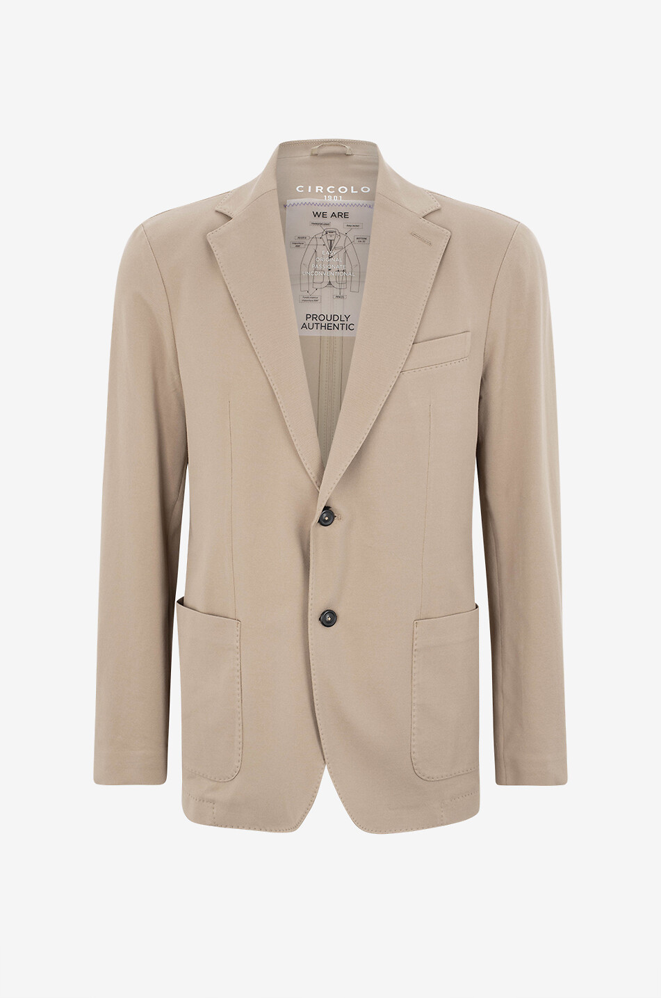 Single-breasted cotton piqué blazer