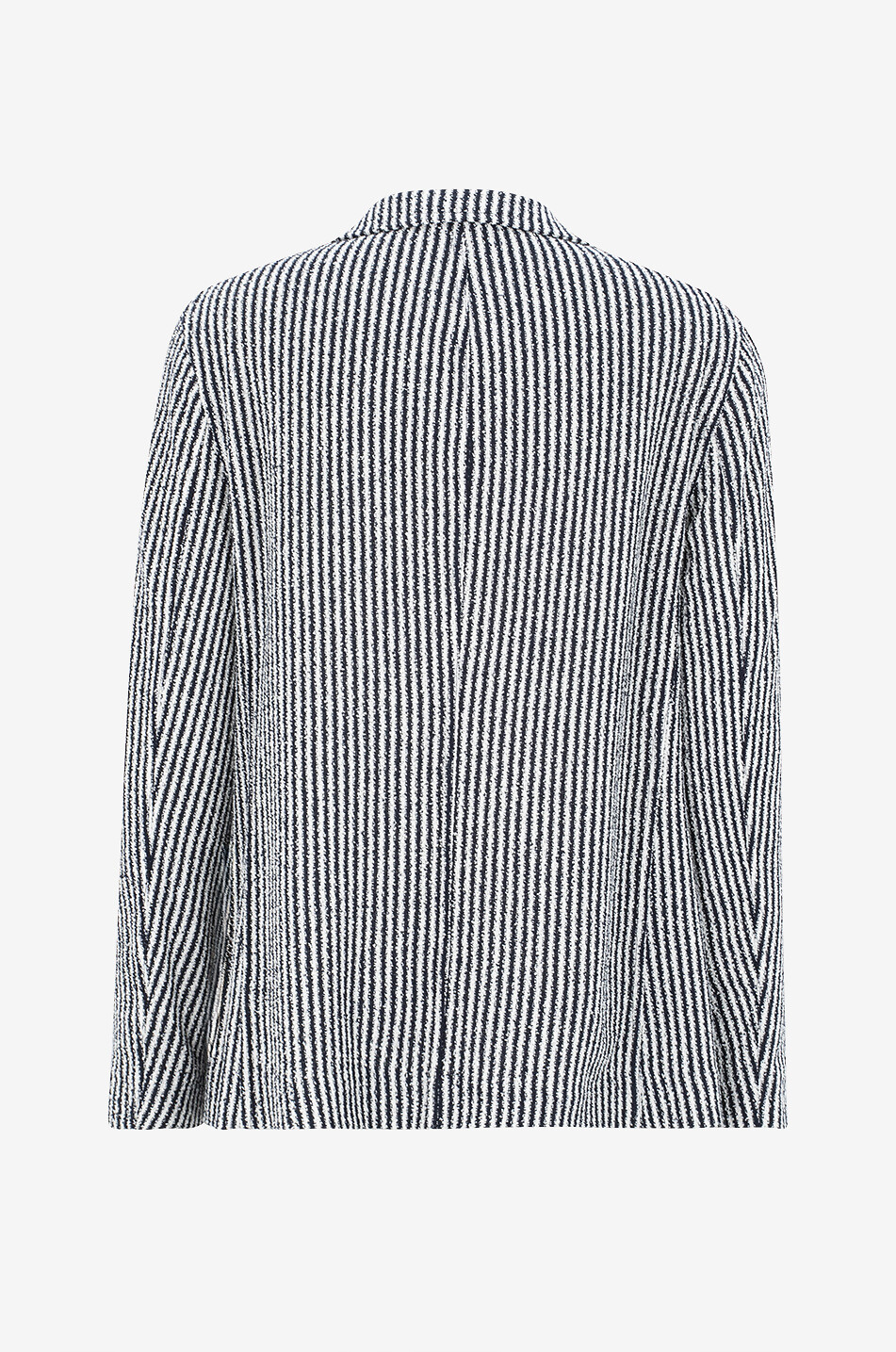 CIRCOLO 1901 Lightweight striped tweed single-breasted blazer Men DARK BLUE 2