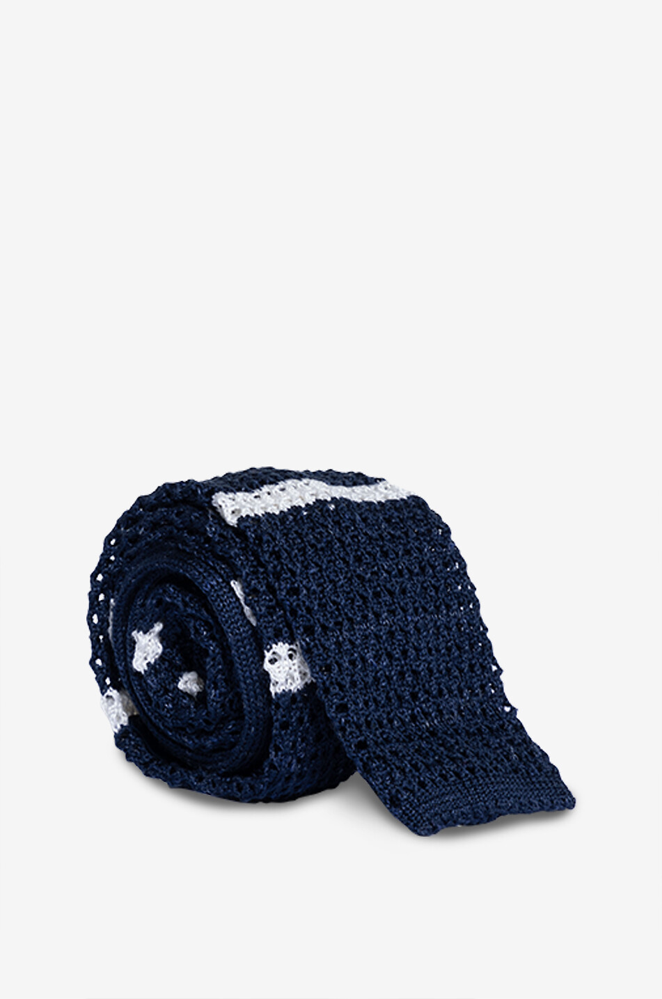 POLO RALPH LAUREN Cravate rayée en maille Homme BLEU FONCE 1