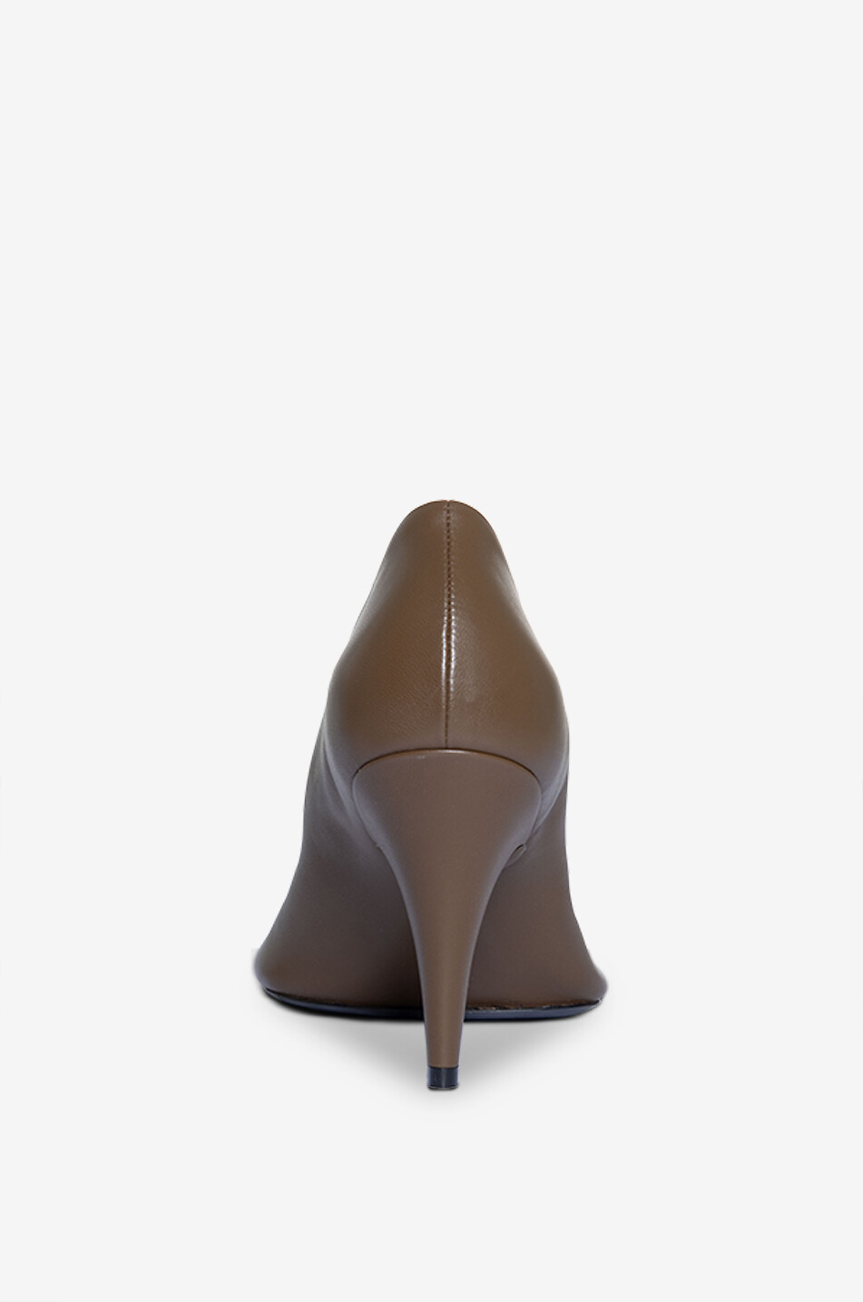 PHOEBE PHILO Soft Pump 90 square toe nappa leather pumps Women BROWN 4