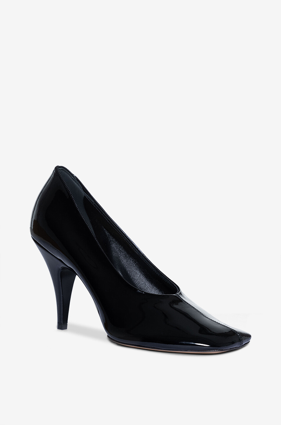 Soft Pump 90 square toe patent leather pumps
