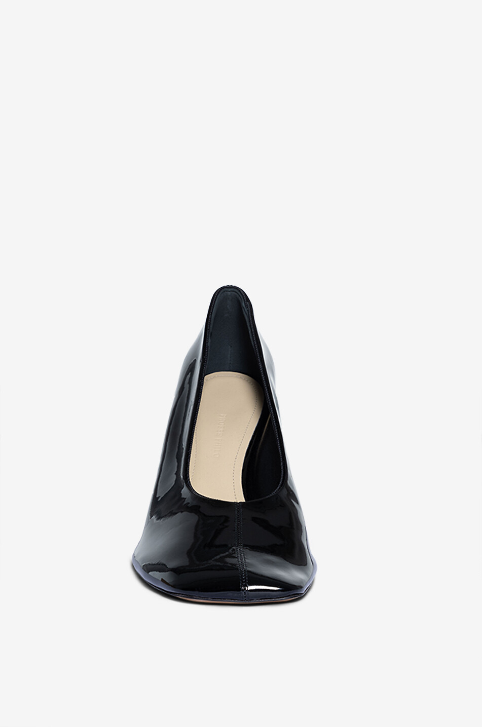 PHOEBE PHILO Soft Pump 90 square toe patent leather pumps Women BLACK 2