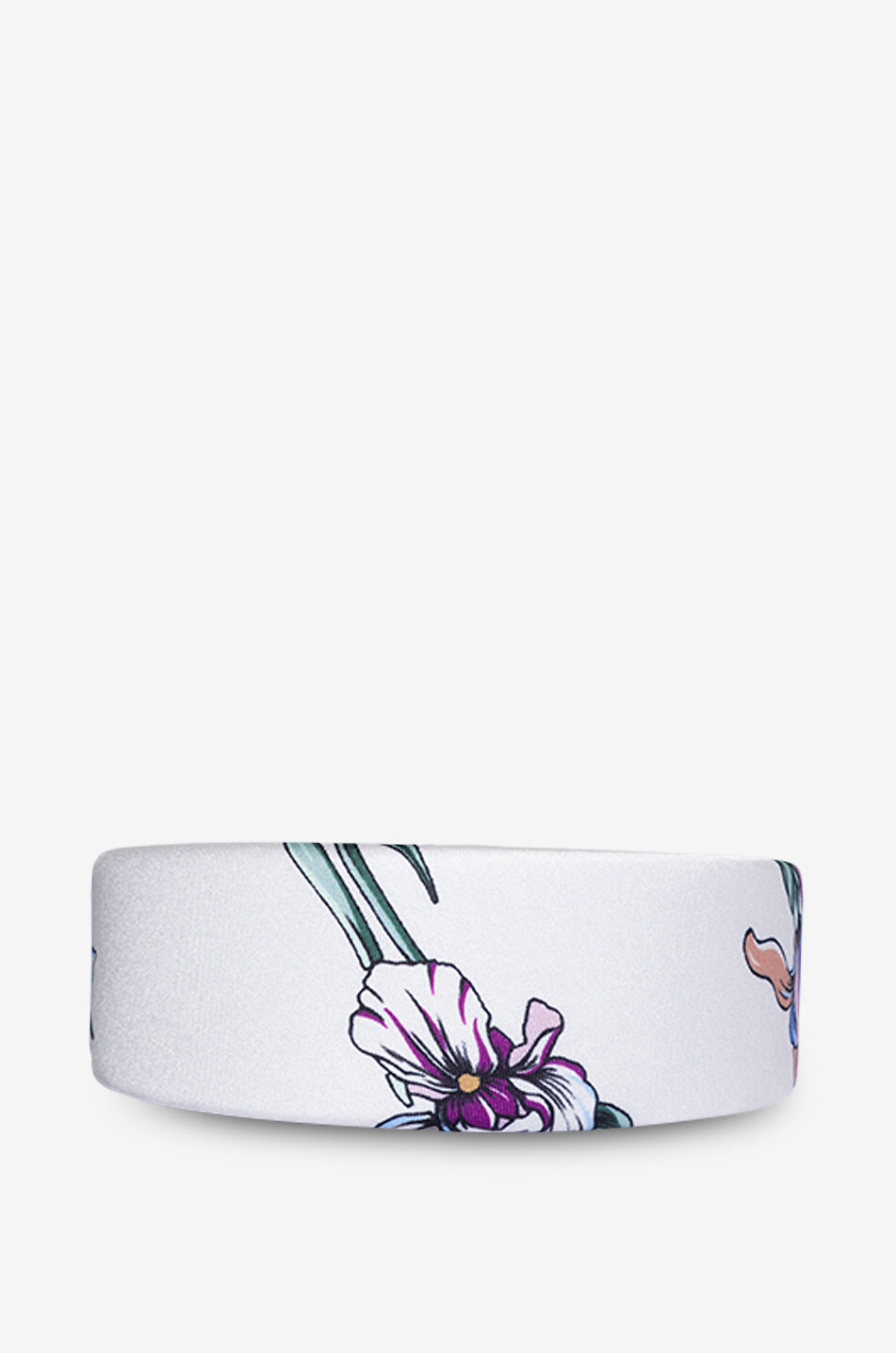 LA DOUBLEJ Haarreif mit Blumenprint Mini Iris Damen WEISS 1