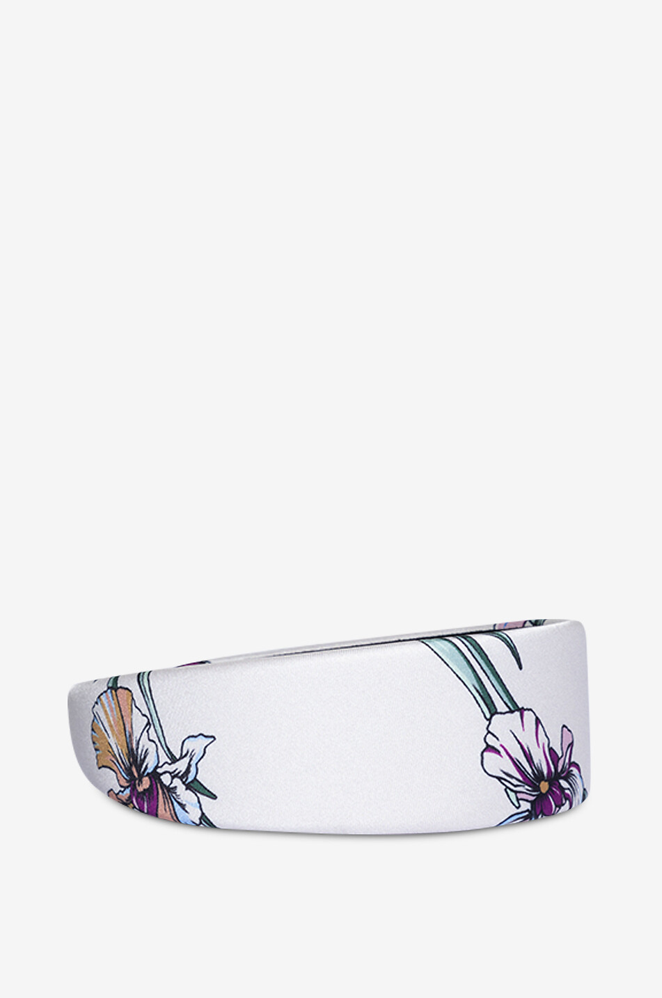 LA DOUBLEJ Haarreif mit Blumenprint Mini Iris Damen WEISS 2
