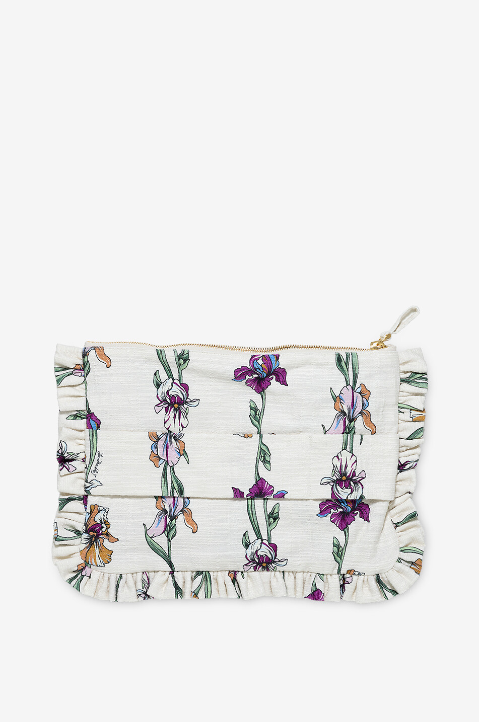 LA DOUBLEJ Hand Pochette Mini Iris cotton pocket square Women WHITE 1