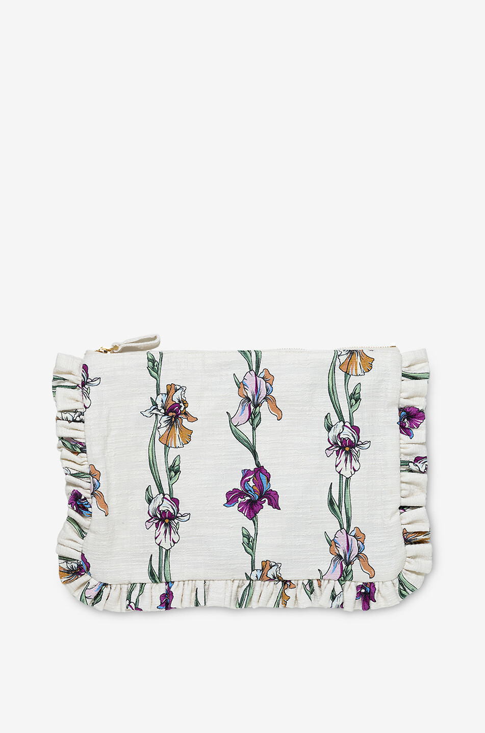 LA DOUBLEJ Hand Pochette Mini Iris cotton pocket square Women WHITE 2