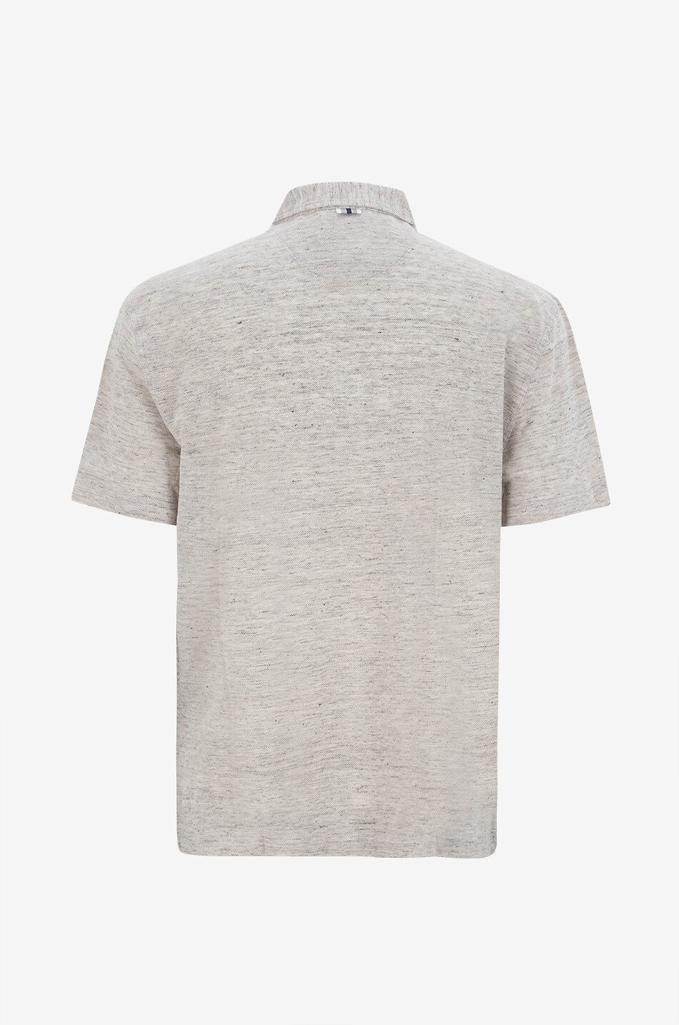 FEDELI Kurzärmeliges Polohemd aus Leinen Quattro Herren BRAUN 2