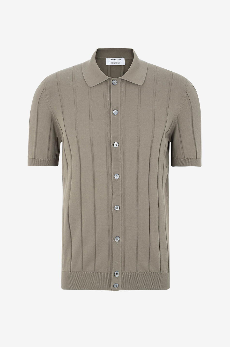 Feinrippstrick-Kurzarm-Hemd