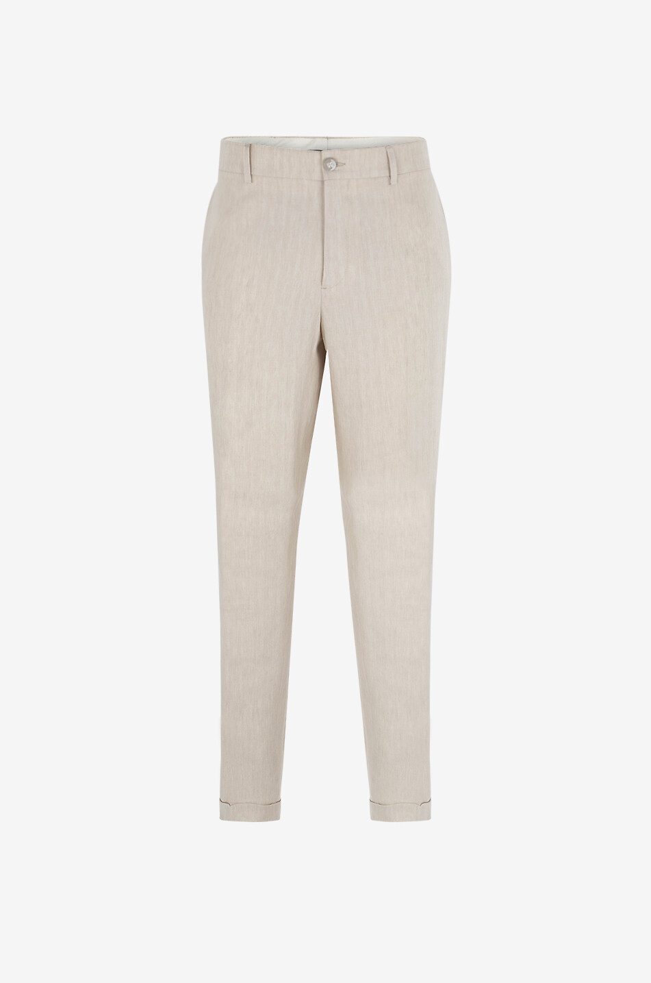 MARCO PESCAROLO Bundfaltenhose aus Leinen Cinque Herren Hellbeige 1