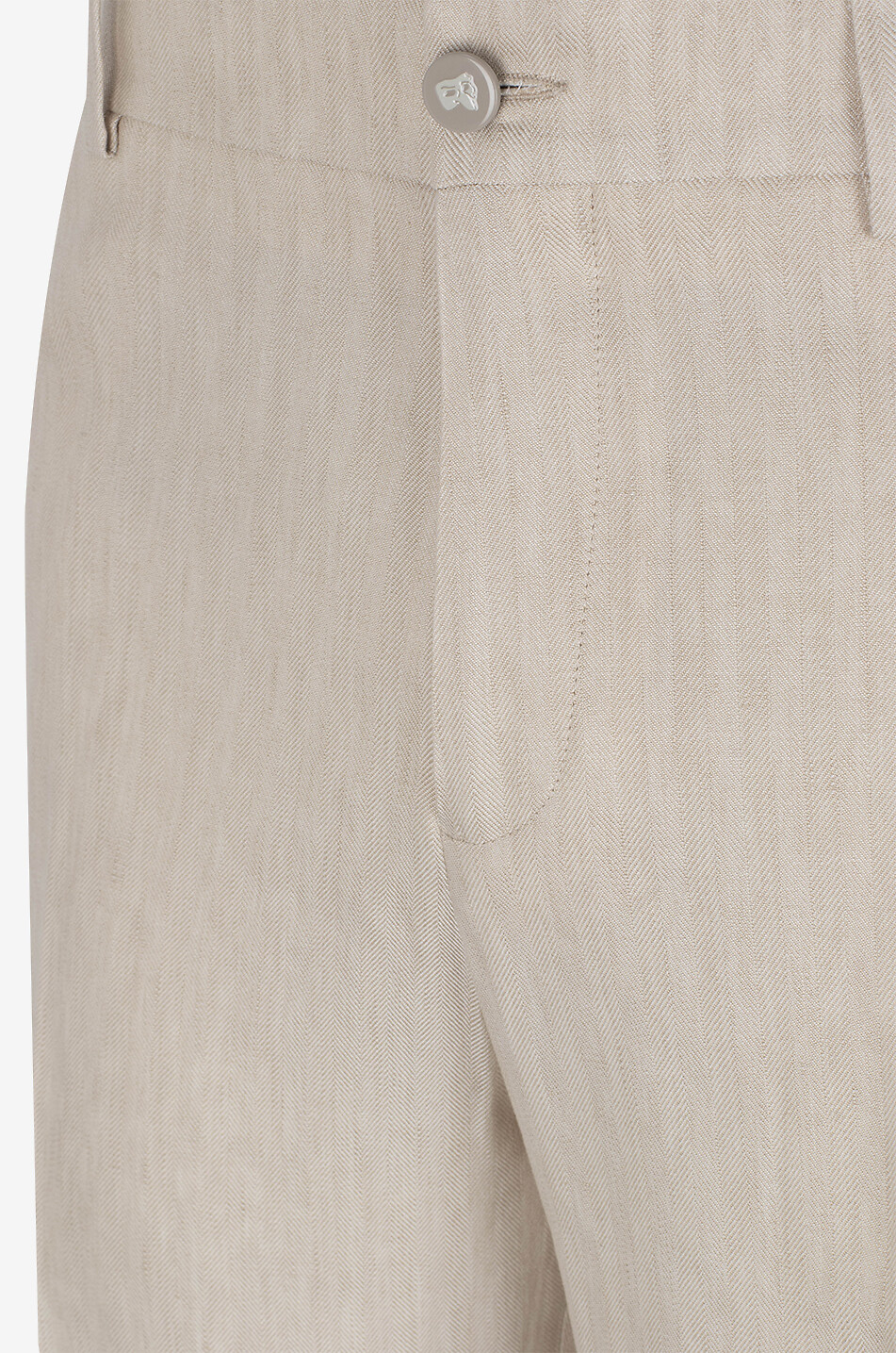 MARCO PESCAROLO Bundfaltenhose aus Leinen Cinque Herren Hellbeige 3
