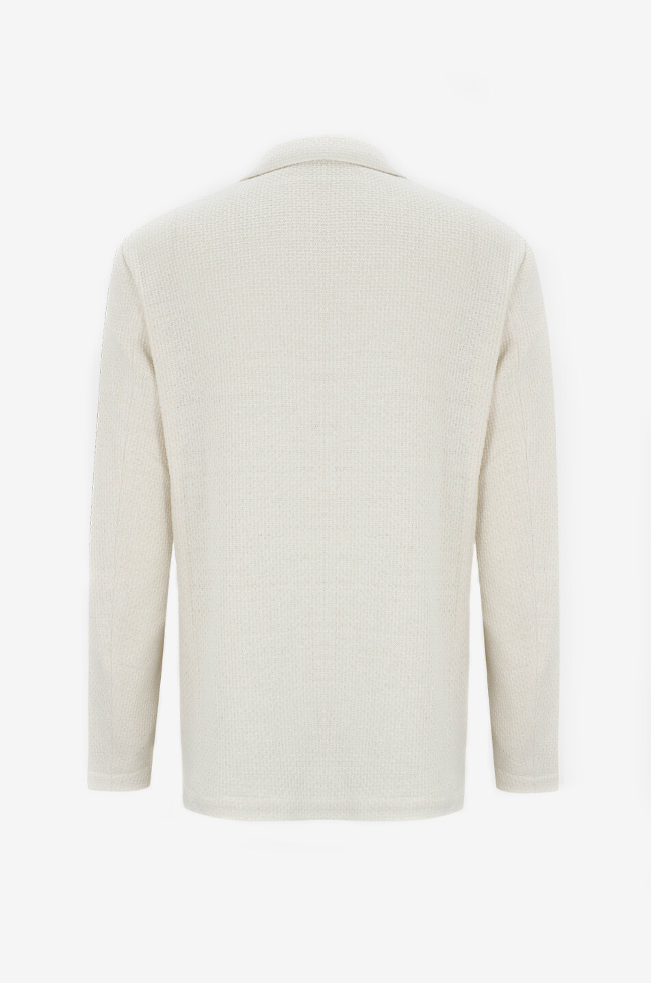 MARCO PESCAROLO Apollo linen and silk knit blazer Men EGGSHELL 2