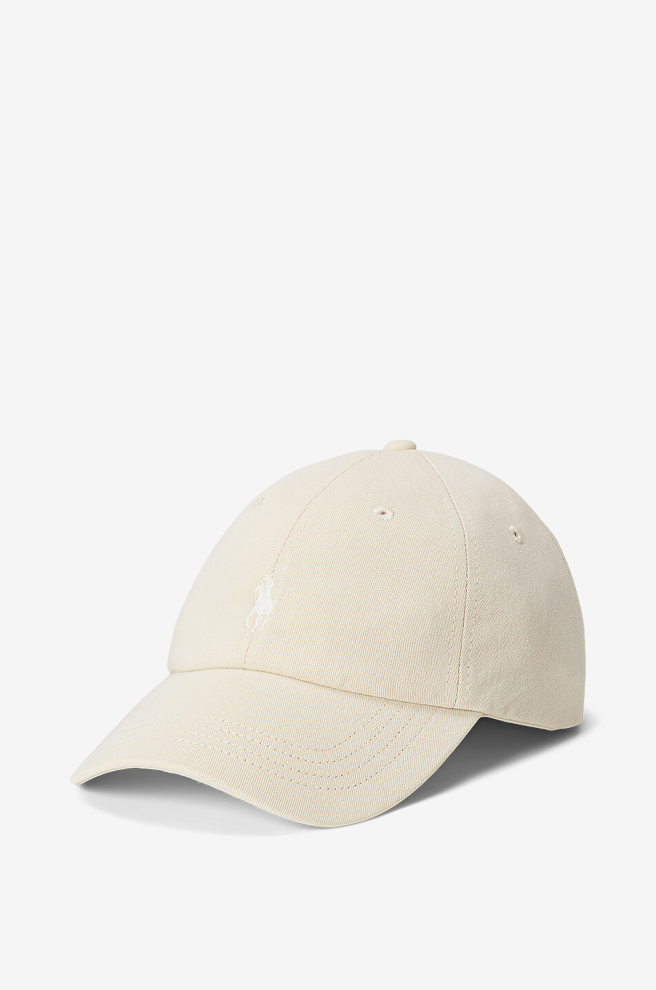 POLO RALPH LAUREN Pony cotton twill baseball cap Women Light beige 1