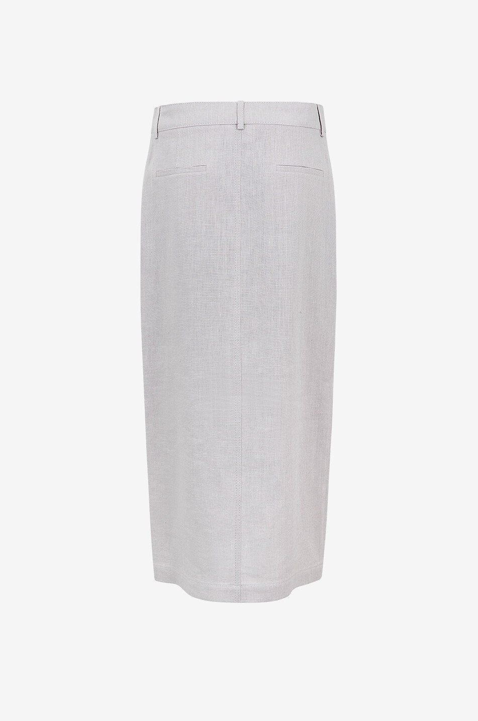 AKRIS PUNTO Jupe crayon longue en lin Femme GRIS CLAIR 2
