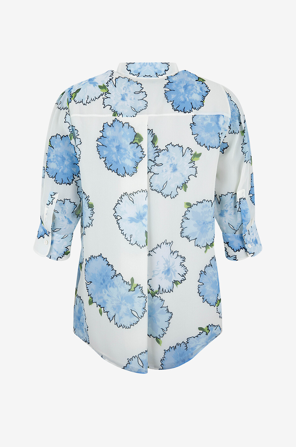 AKRIS PUNTO Carnation printed fluid blouse with necktie Women MULTI COLOURED 2