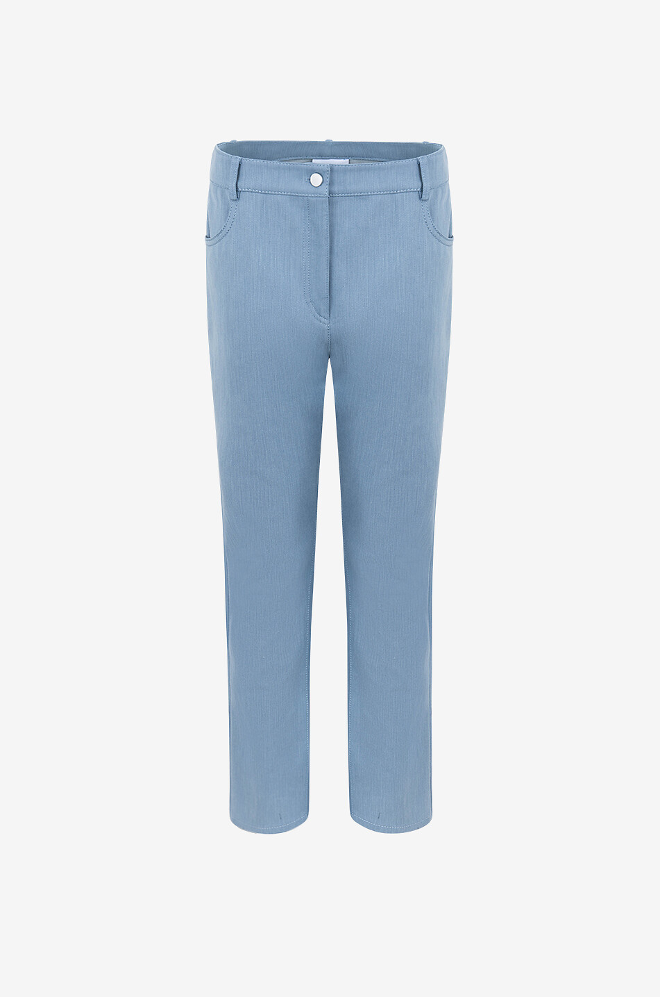 AKRIS PUNTO Pantalon droit en coton Maru Femme BLEU CLAIR 1