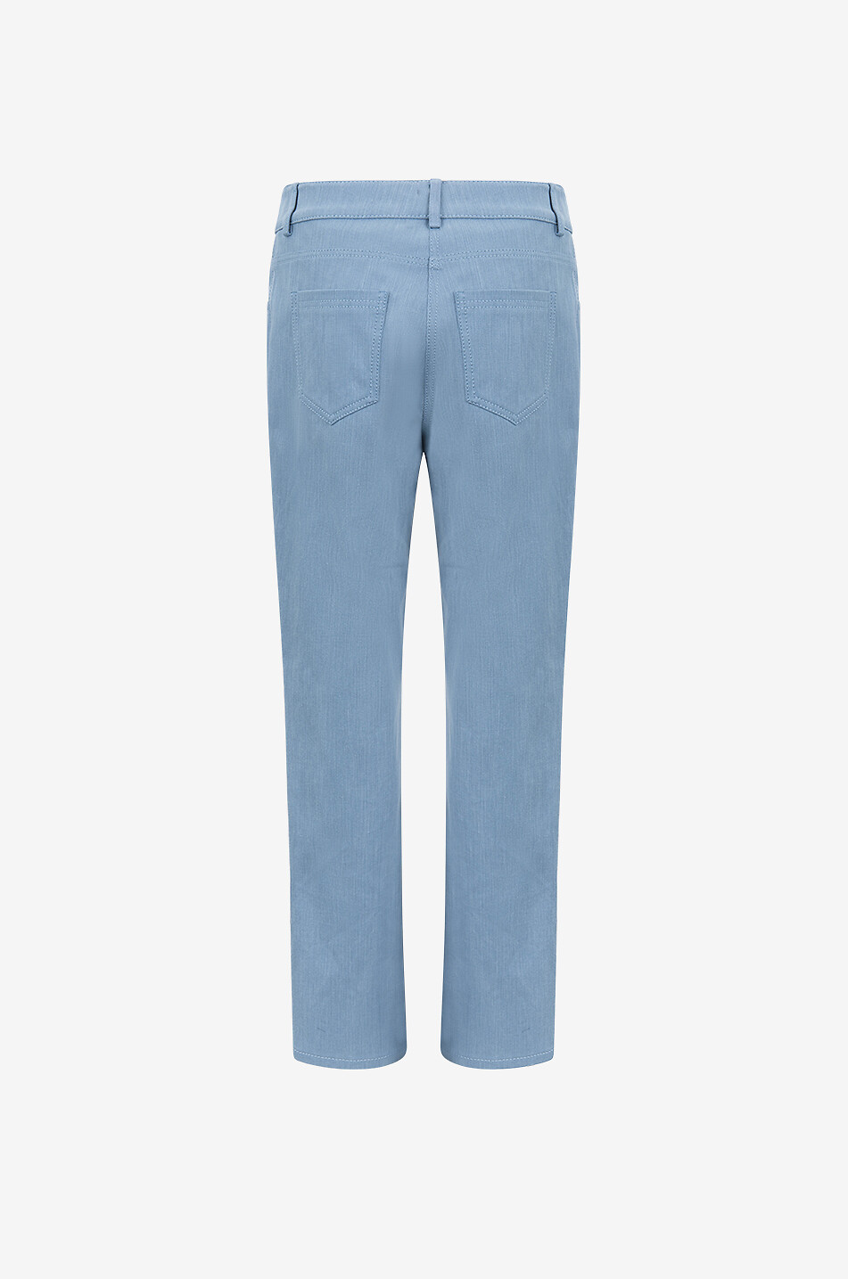 AKRIS PUNTO Pantalon droit en coton Maru Femme BLEU CLAIR 2