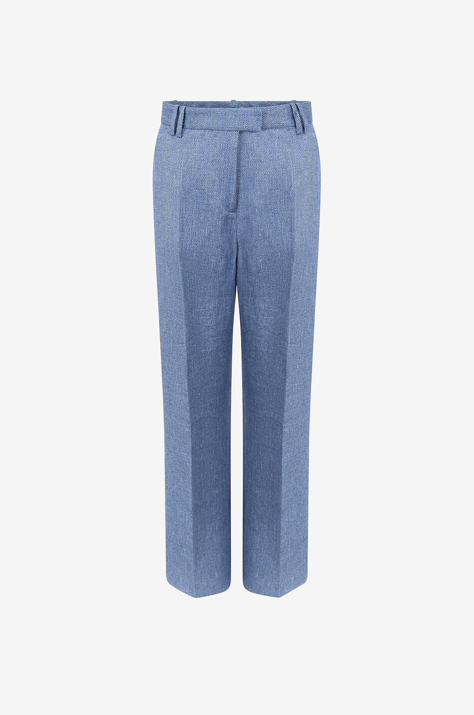 BARBARA BUI Linen twill straight leg trousers Women LIGHT BLUE 1